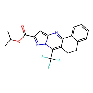 isopropyl 7-(trifluoromethyl)-5,6-dihydrobenzo[h]pyrazolo[5,1-b]quinazoline-10-carboxylate structure