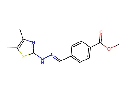 Methyl 4-[[2-(4,5-dimethyl-2-thiazolyl)hydrazinylidene]methyl]benzoate structure