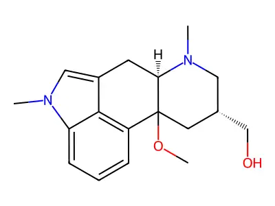 Ergoline-8-beta-methanol, 1,6-dimethyl-10-methoxy- structure