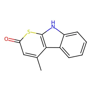 4-methyl-9H-thiopyrano[2,3-b]indol-2-one structure