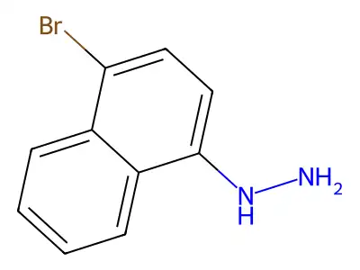 (4-Bromonaphthalen-1-yl)hydrazine structure