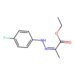Ethyl 2-[(4-fluorophenyl)hydrazinylidene]propanoate structure