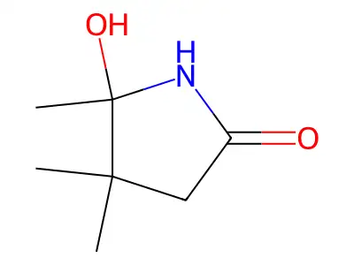 5-Hydroxy-4,4,5-trimethylpyrrolidin-2-one structure