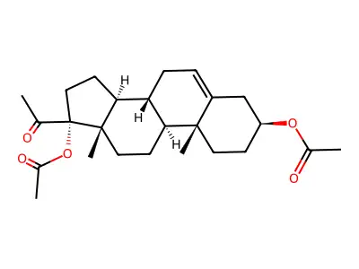 20-Oxopregn-5-ene-3,17-diyl diacetate structure