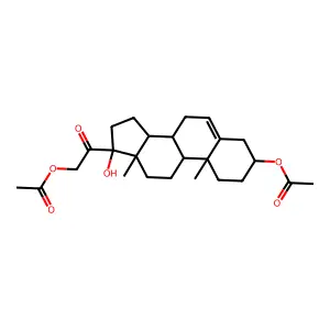 3beta,17,21-Trihydroxypregn-5-en-20-one 3,21-di(acetate) structure