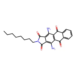 1H-Naphth[2,3-f]isoindole-1,3,5,10(2H)-tetrone, 4,11-diamino-2-octyl- structure