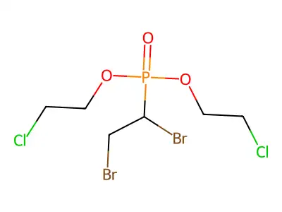 Phosphonic acid, (1,2-dibromoethyl)-, bis(2-chloroethyl) ester structure
