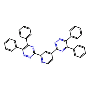 2,4-Bis(5,6-diphenyl-1,2,4-triazine-3-yl)pyridine structure