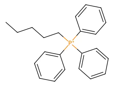 Pentyl-triphenyl-phosphanium structure