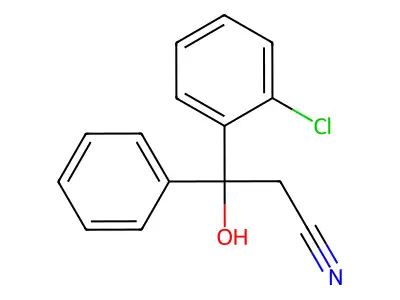 3-(o-Chlorophenyl)-3-hydroxy-3-phenylpropiononitrile structure