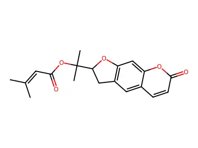 Isopropylidenylacetyl-marmesin structure