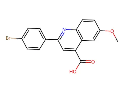 2-(4-Bromophenyl)-6-methoxyquinoline-4-carboxylic acid structure