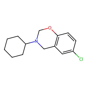 6-Chloro-3-cyclohexyl-3,4-dihydro-2H-1,3-benzoxazine structure