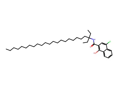 4-Chloro-N-(1,1-diethyldocosyl)-1-hydroxynaphthalene-2-carboxamide structure