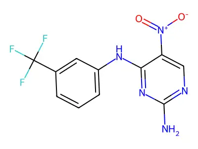 5-nitro-N~4~-[3-(trifluoromethyl)phenyl]-2,4-pyrimidinediamine structure