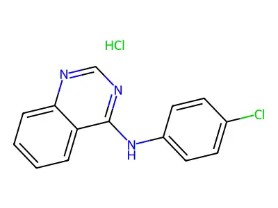 N-(4-chlorophenyl)quinazolin-4-amine Hydrochloride structure