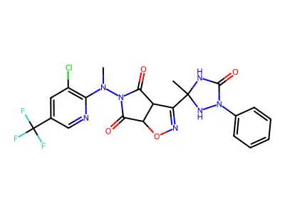 5-[[3-chloro-5-(trifluoromethyl)-2-pyridinyl](methyl)amino]-3-(3-methyl-5-oxo-1-phenyl-1,2,4-triazolan-3-yl)-3aH-pyrrolo[3,4-d]isoxazole-4,6(5H,6aH)-dione structure