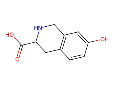 (3S)-7-hydroxy-1,2,3,4-tetrahydroisoquinoline-3-carboxylic acid structure