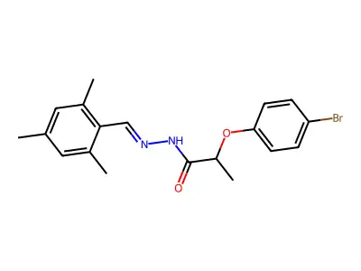 2-(4-bromophenoxy)-N'-(mesitylmethylene)propanohydrazide structure