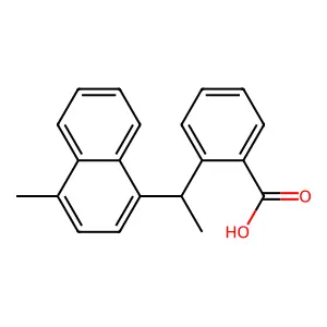 2-[1-(4-甲基萘-1-基)乙基]苯甲酸 structure