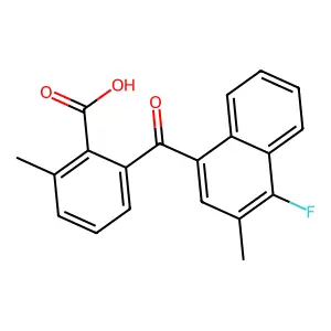 2-(4-Fluoro-3-methylnaphthalene-1-carbonyl)-6-methylbenzoic acid structure
