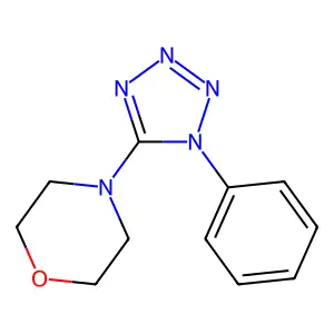 4-(1-phenyl-1H-tetrazol-5-yl)morpholine structure