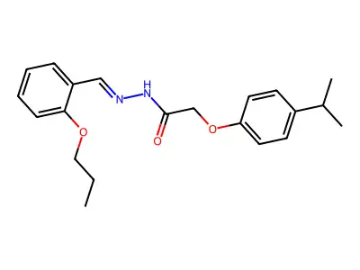 2-[4-(1-Methylethyl)phenoxy]acetic acid 2-[(2-propoxyphenyl)methylene]hydrazide structure