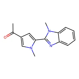 1-[1-Methyl-5-(1-methylbenzimidazol-2-yl)pyrrol-3-yl]ethanone structure