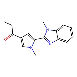 1-[1-Methyl-5-(1-methylbenzimidazol-2-yl)pyrrol-3-yl]propan-1-one structure