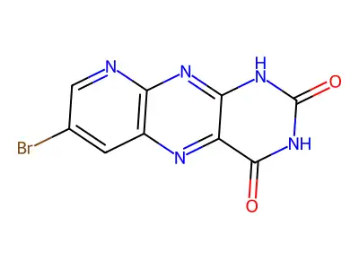 7-bromopyrido[3,2-g]pteridine-2,4(1H,3H)-dione structure