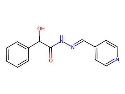 2-hydroxy-2-phenyl-N-[(E)-pyridin-4-ylmethylideneamino]acetamide structure