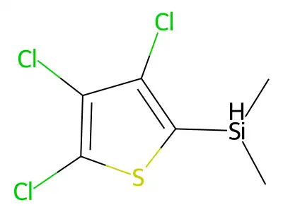 Dimethyl(3,4,5-trichloro-2-thienyl)silane structure