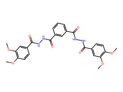 1-N',3-N'-bis(3,4-dimethoxybenzoyl)benzene-1,3-dicarbohydrazide structure