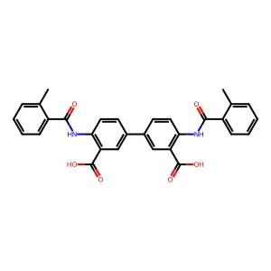 4,4'-Bis[(2-methylbenzoyl)amino]-[1,1'-Biphenyl]-3,3'-dicarboxylic Acid structure