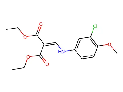 Diethyl 2-[[(3-chloro-4-methoxy-phenyl)amino]methylidene]propanedioate structure