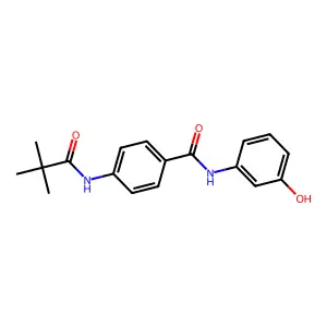 4-(2,2-dimethylpropanoylamino)-N-(3-hydroxyphenyl)benzamide structure