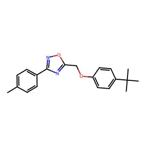 5-[(4-Tert-butylphenoxy)methyl]-3-(4-methylphenyl)-1,2,4-oxadiazole structure