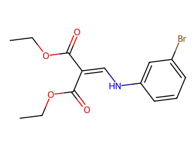 Diethyl [[(3-bromophenyl)amino]methylene]malonate structure