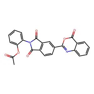 [2-[1,3-Dioxo-5-(4-oxo-3,1-benzoxazin-2-yl)isoindol-2-yl]phenyl] acetate structure