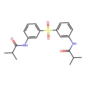 N-[3-(3-Isobutyrylamino-benzenesulfonyl)-phenyl]-isobutyramide structure