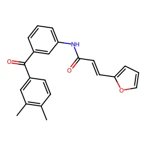 (E)-N-[3-(3,4-dimethylbenzoyl)phenyl]-3-(furan-2-yl)prop-2-enamide structure