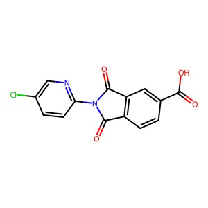 2-(5-Chloropyridin-2-yl)-1,3-dioxoisoindole-5-carboxylic acid structure