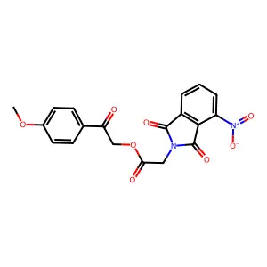 [2-(4-Methoxyphenyl)-2-oxoethyl] 2-(4-nitro-1,3-dioxoisoindol-2-yl)acetate structure