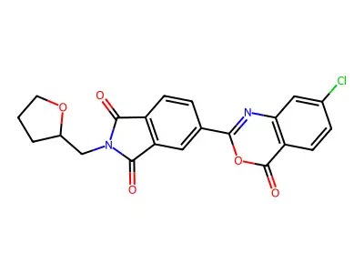 5-(7-Chloro-4-oxo-3,1-benzoxazin-2-yl)-2-(oxolan-2-ylmethyl)isoindole-1,3-dione structure