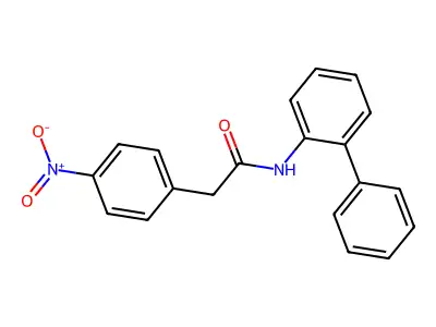 2-(4-nitrophenyl)-N-(2-phenylphenyl)acetamide structure