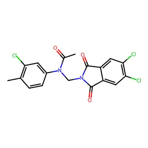N-(3-chloro-4-methylphenyl)-N-[(5,6-dichloro-1,3-dioxoisoindol-2-yl)methyl]acetamide structure