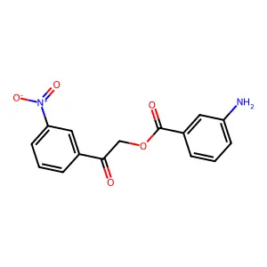 2-(3-Nitrophenyl)-2-oxoethyl 3-aminobenzoate structure