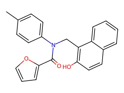 N-[(2-hydroxynaphthalen-1-yl)methyl]-N-(4-methylphenyl)furan-2-carboxamide structure