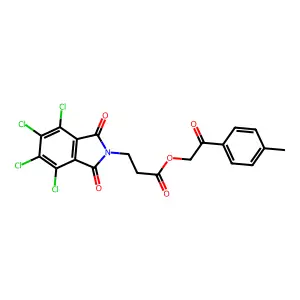 2-(4-methylphenyl)-2-oxoethyl 3-(4,5,6,7-tetrachloro-1,3-dioxo-1,3-dihydro-2H-isoindol-2-yl)propanoate structure