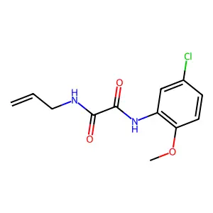 N~1~-allyl-N~2~-(5-chloro-2-methoxyphenyl)ethanediamide structure